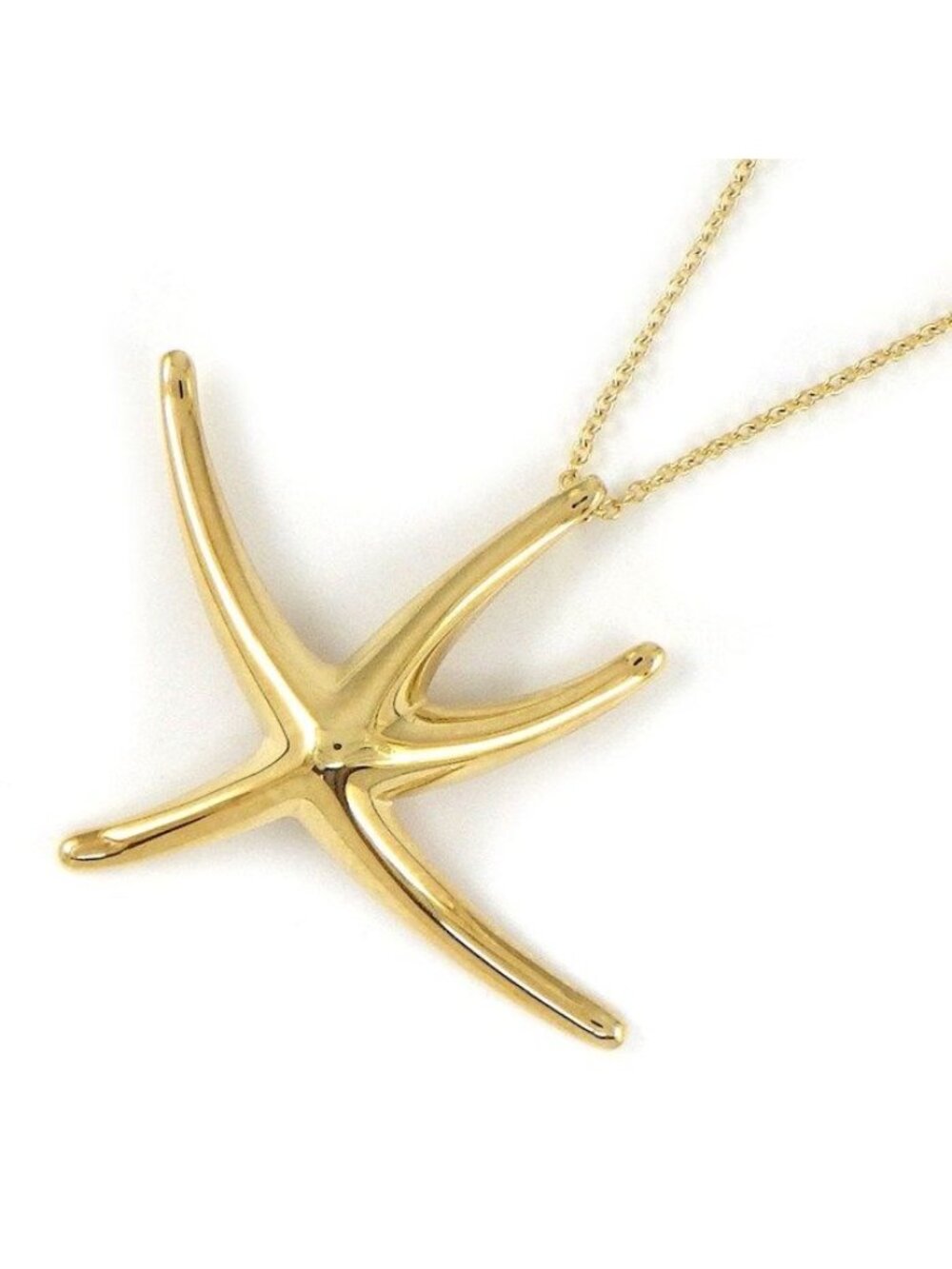 Tiffany & Co Necklace Star Fish Large 18K Yellow Gold